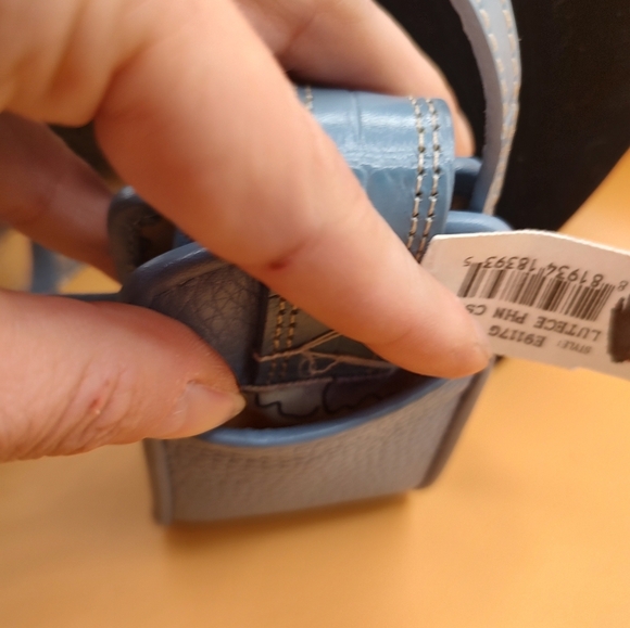 Brighton Cell Phone Case Light Blue  Leather Purse Long Strap Crossbody … - Picture 8 of 12